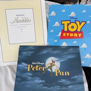 Disney Aladdin , Peter Pan, Toy Story-Exclusive Lithographs
